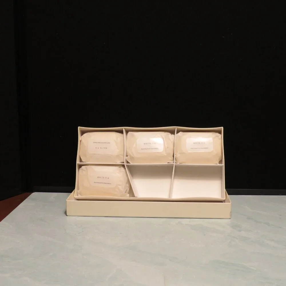 Restoration Hardware White Fig Soap Bars 4 X 5.3 Oz